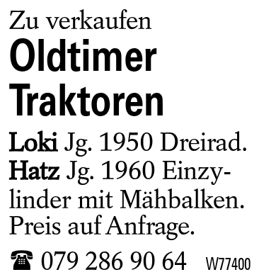 Oldtimer Traktoren