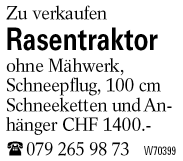 Rasentraktor