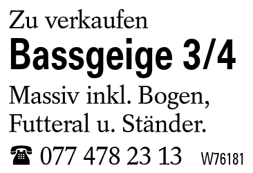 Bassgeige 3/4
