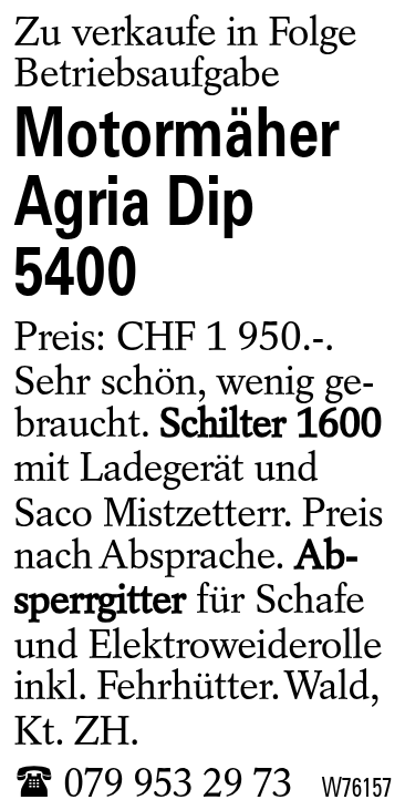 Motormäher Agria Dip 5400