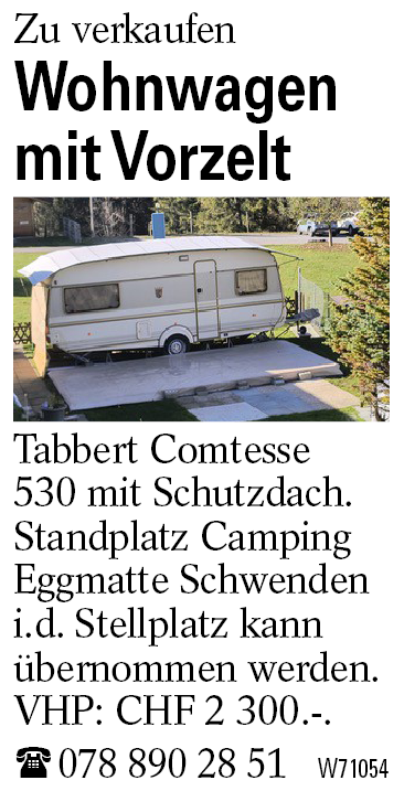 Wohnwagen mit Vorzelt