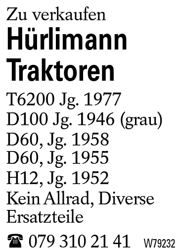 Hürlimann Traktoren