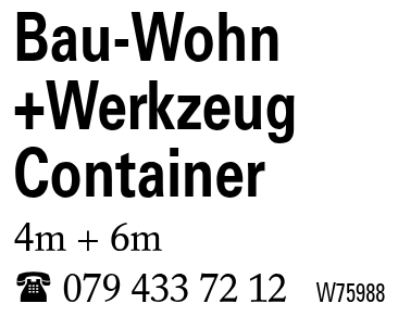 Bau-Wohn +Werkzeug Container