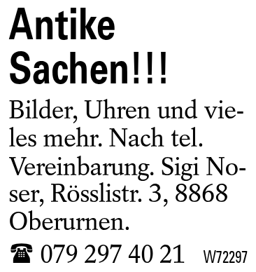 Antike Sachen!!!