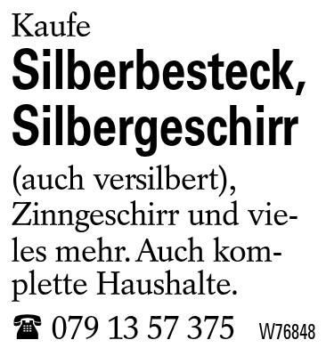 Silberbesteck, Silbergeschirr