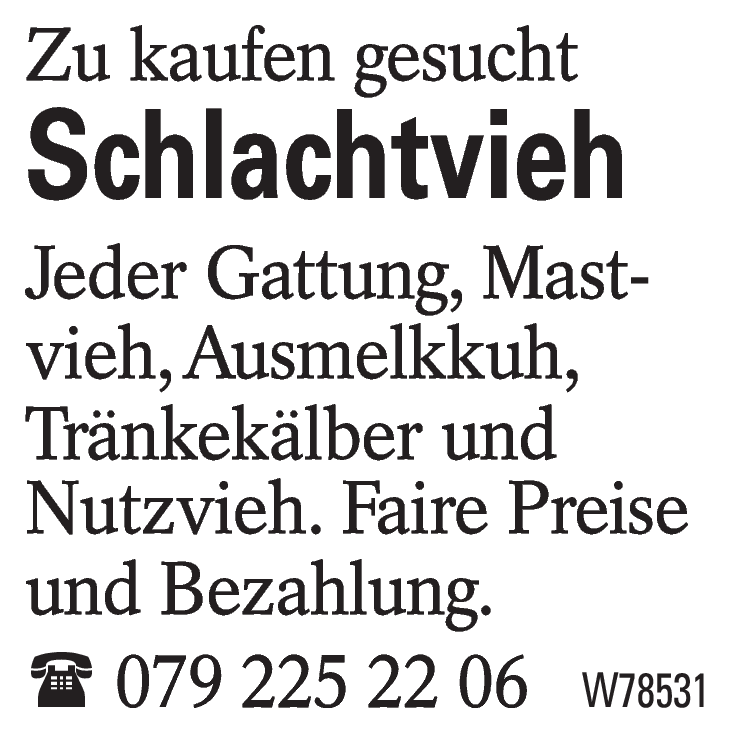 Schlachtvieh