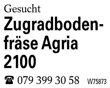 Zugradbodenfräse Agria 2100