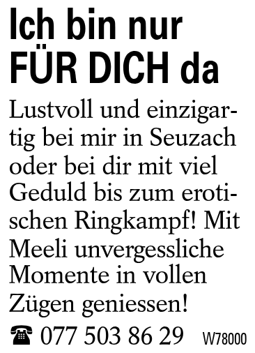 Ich bin nur FÜR DICH da