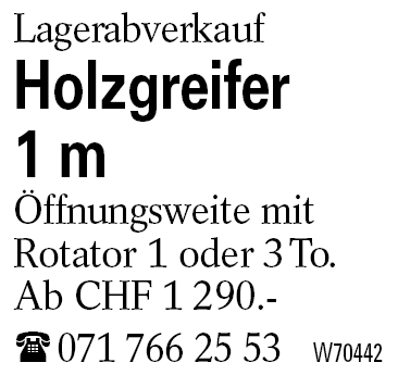 Holzgreifer     1 m