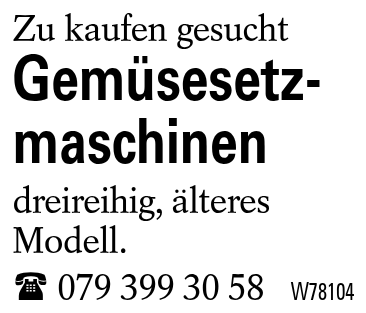 Gemüsesetzmaschinen