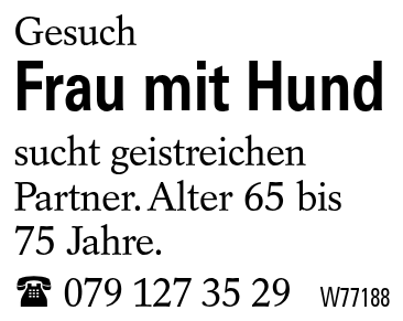 Frau mit Hund