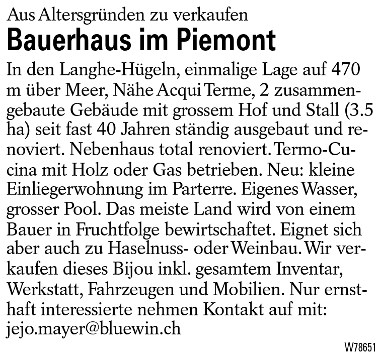 Bauerhaus im Piemont