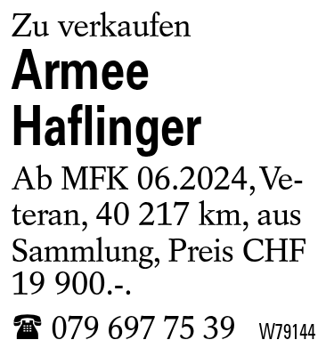 Armee Haflinger