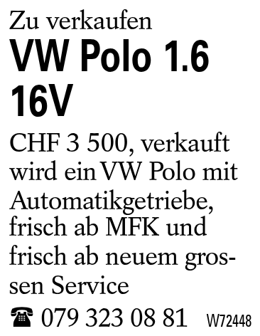 VW Polo 1.6 16V