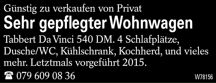 Sehr gepflegter Wohnwagen