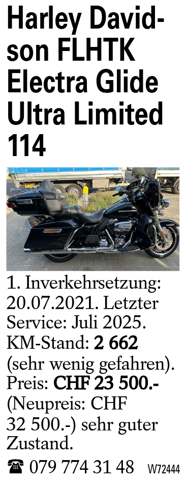 Harley Davidson FLHTK Electra Glide UItra Limited 114