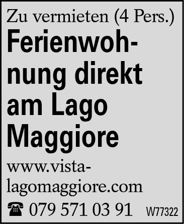 Ferienwohnung direkt am Lago Maggiore