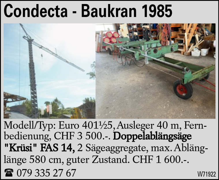 Condecta - Baukran 1985