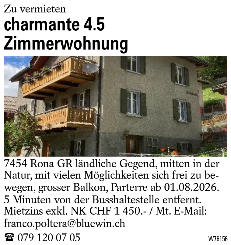 charmante 4.5 Zimmerwohnung