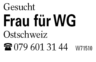 Frau für WG