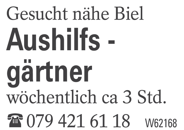 Aushilfs -     gärtner