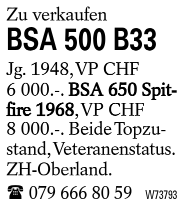 BSA 500 B33
