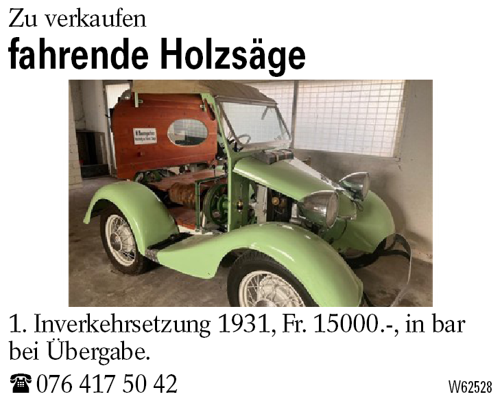 fahrende Holzsäge