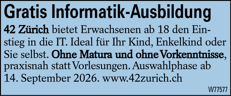Gratis Informatik-Ausbildung