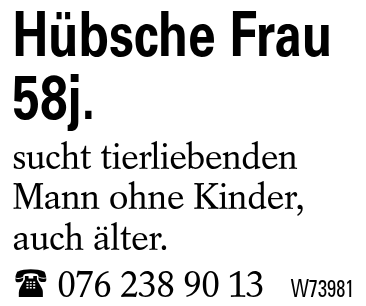 Hübsche Frau 58j.