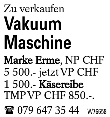 Vakuum Maschine