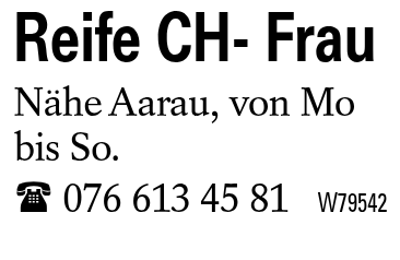 Reife CH- Frau