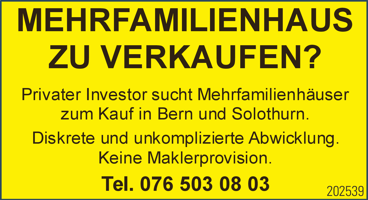 Mehrfamilienhaus zu verkaufen?