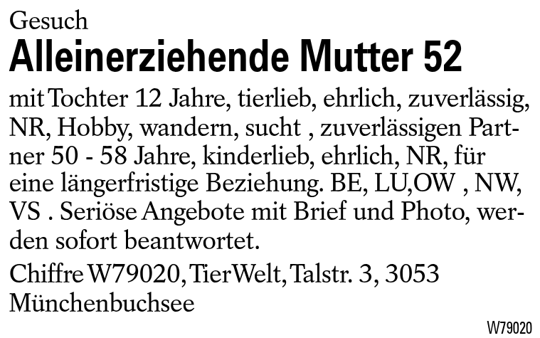 Alleinerziehende Mutter 52