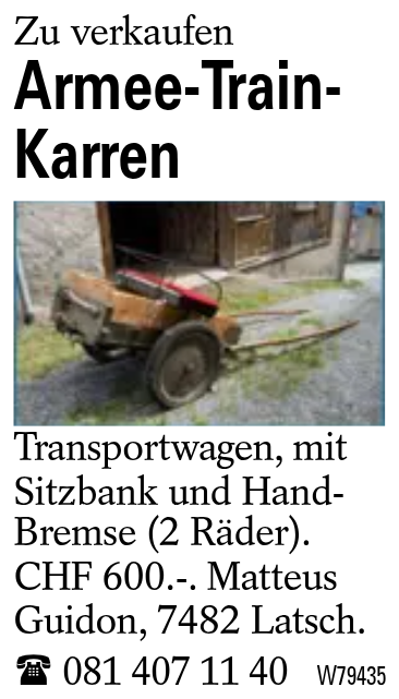 Armee-Train-Karren