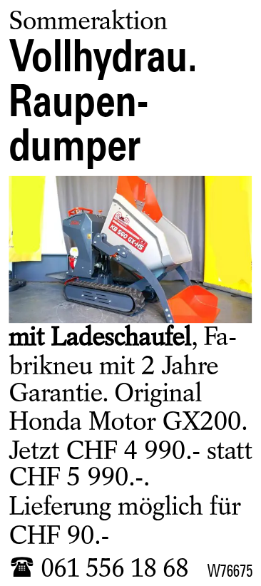 Vollhydrau. Raupen-<br/> dumper