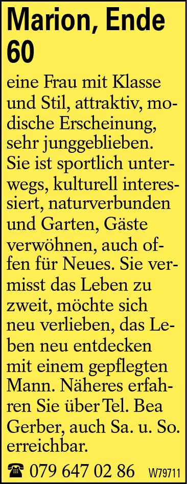 Marion, Ende 60