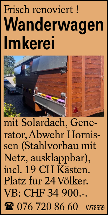 Wanderwagen Imkerei
