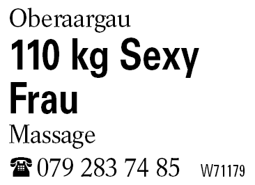 110 kg Sexy Frau