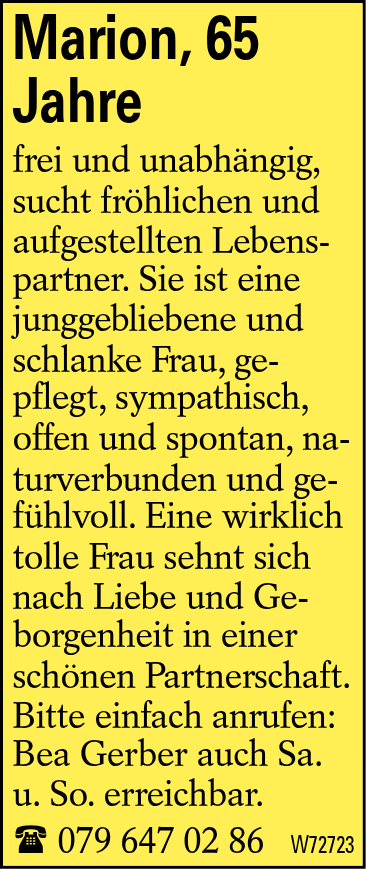Marion, 65 Jahre