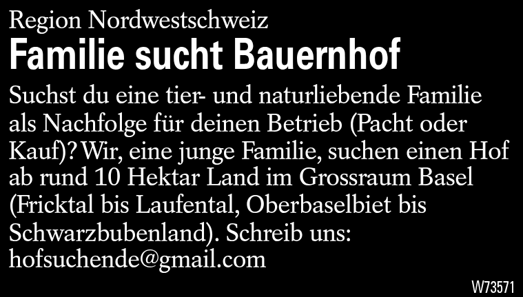 Familie sucht Bauernhof