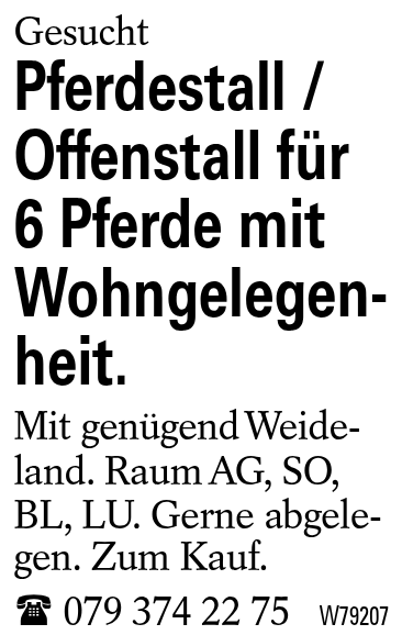 Pferdestall / Offenstall für 6 Pferde mit Wohngelegenheit.