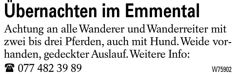 Übernachten im Emmental