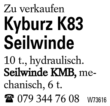 Kyburz K83 Seilwinde