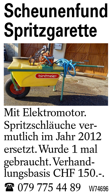 Scheunenfund Spritzgarette