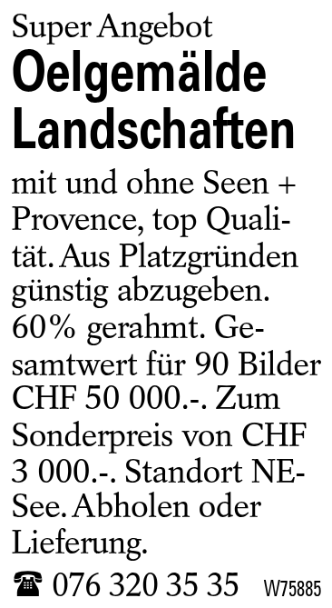 Oelgemälde Landschaften