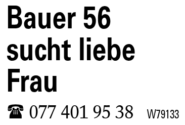 Bauer 56 sucht liebe Frau