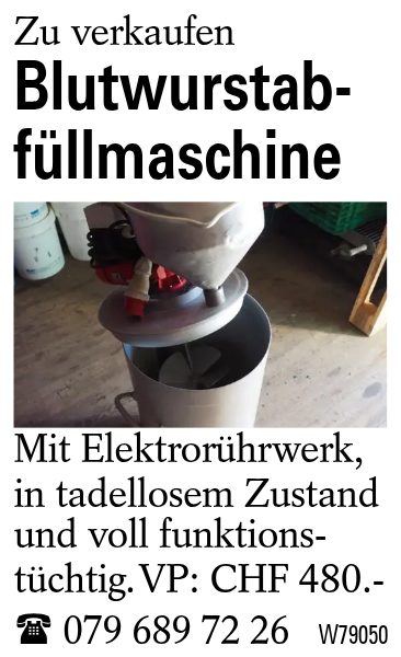 Blutwurstabfüllmaschine