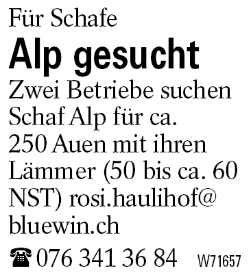 Alp gesucht