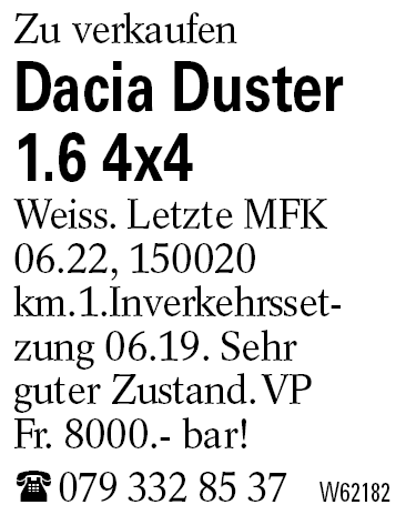 Dacia Duster 1.6 4x4