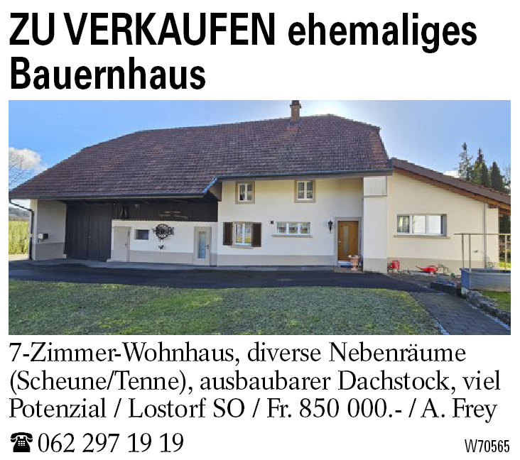 ZU VERKAUFEN ehemaliges Bauernhaus